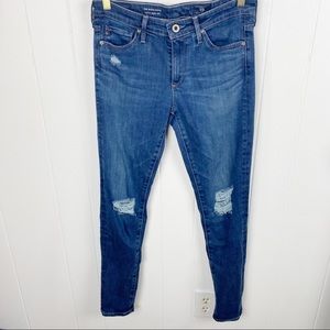 AG The Middi Ankle Mid Rise Legging Distressed 26